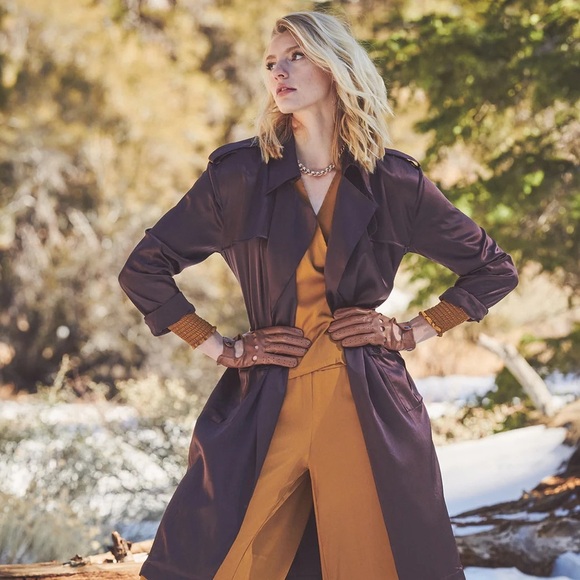 Silk95Five Kensington Trench Charmeuse size medium - Picture 7 of 9